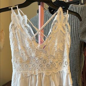 Francesca's Collections White Lace Top
